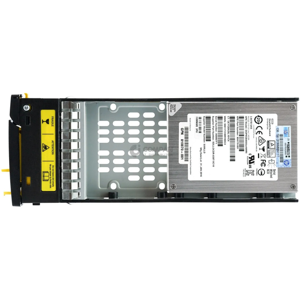 P08721 HPE SSD 3.84TB SAS 6G 2.5" SFF HOT-SWAP FOR HPE 3PAR 8000 8200
